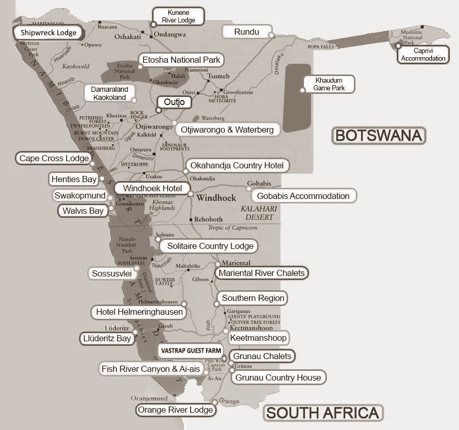 Namibia map